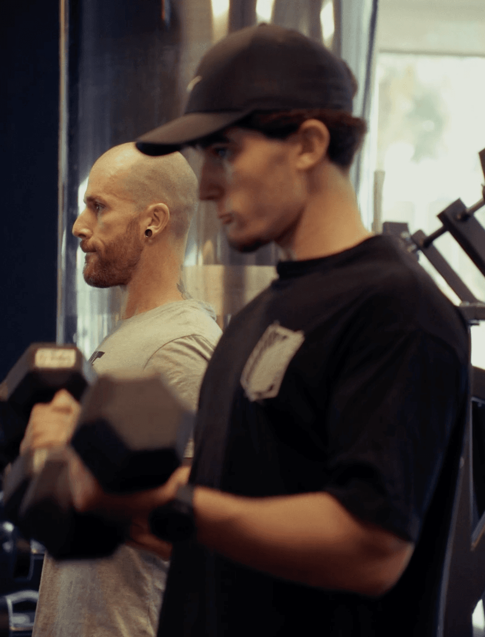 Entrenando en el gym