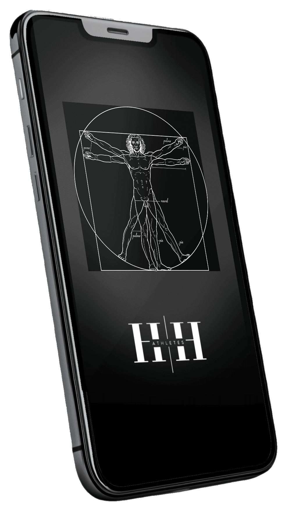 App de HH Athletes — Hombre de Vitruvio