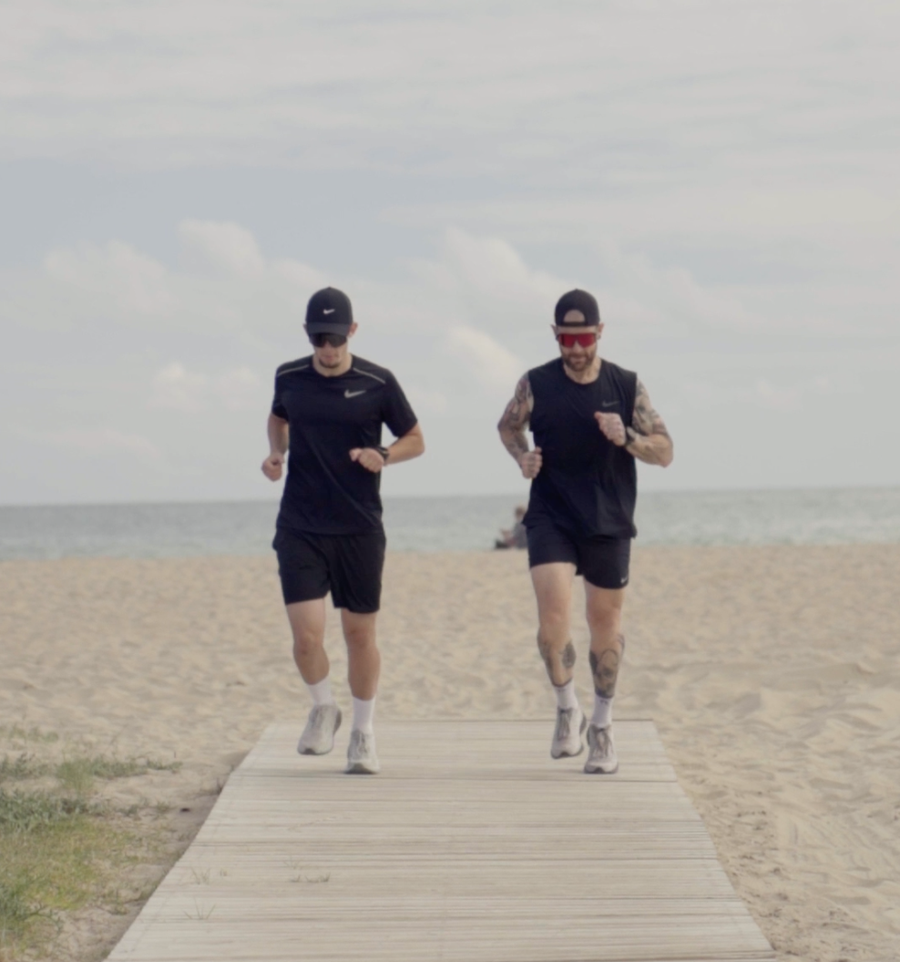 Corriendo en la playa