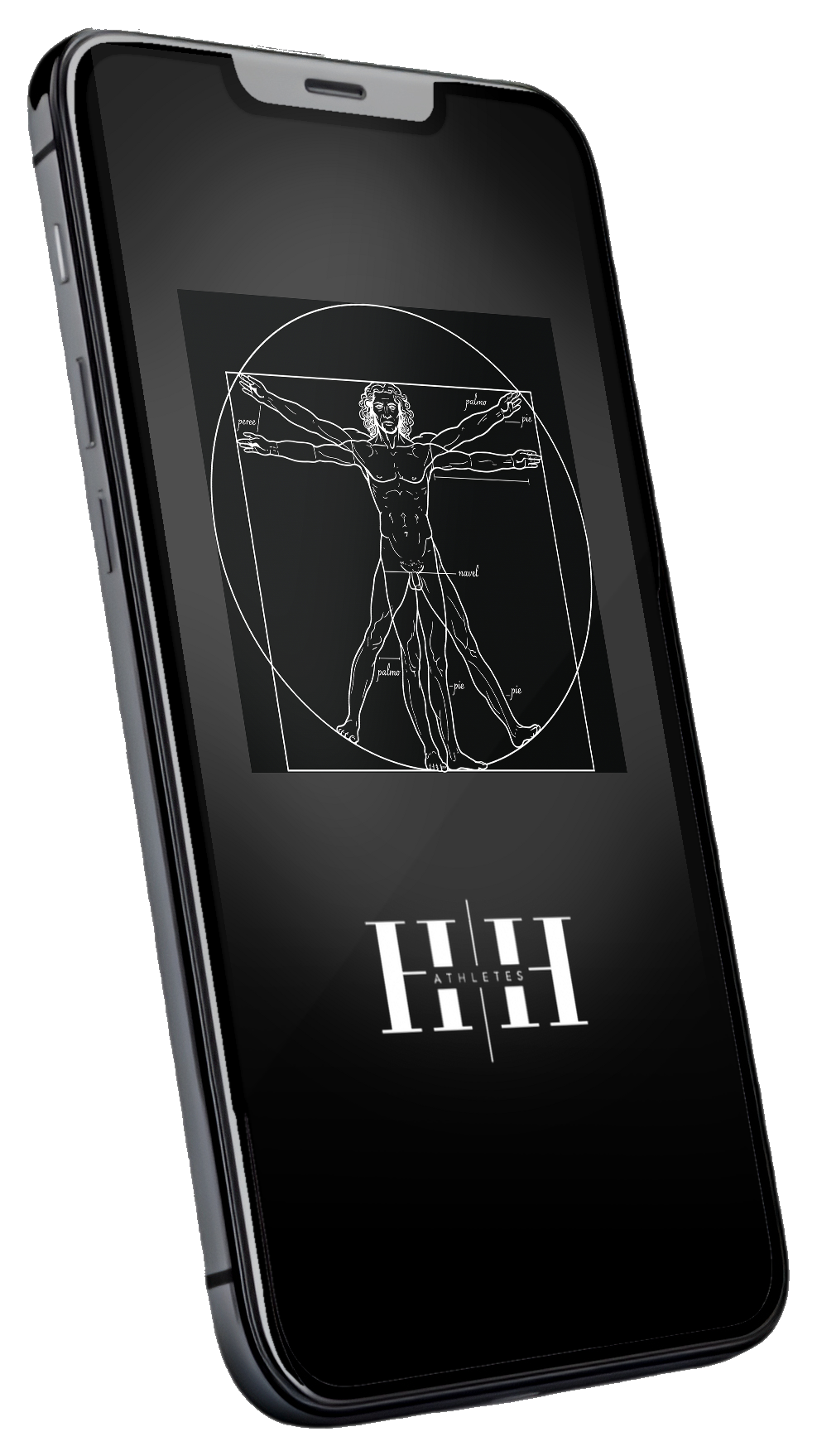 App de HH Athletes — Hombre de Vitruvio